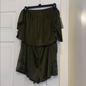 Off the shoulder strapless romper from LT